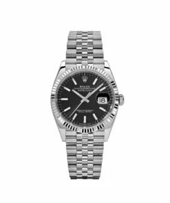 Rolex Datejust Replica 126234 White Gold Stainless Steel Black Dial Jubilee