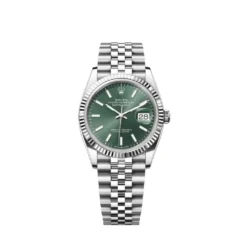 Rolex Datejust Replica 126234 White Gold Stainless Steel Mint Green Dial Jubilee