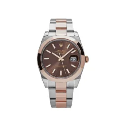Rolex Datejust Replica 126301 Stainless Steel Rose Gold Chocolate Dial