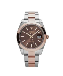 Rolex Datejust Replica 126301 Stainless Steel Rose Gold Chocolate Dial