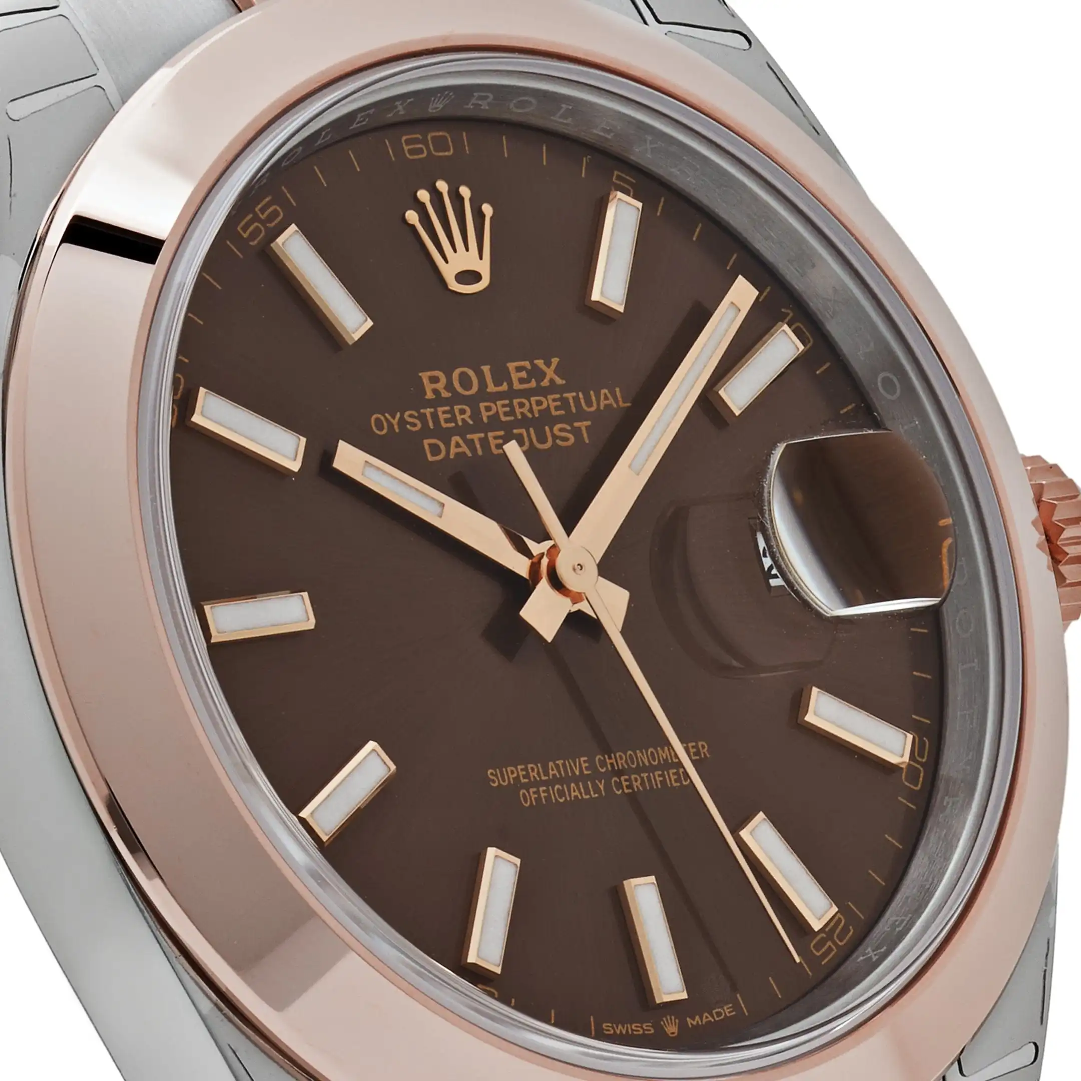 Rolex Datejust Replica 126301 Stainless Steel Rose Gold Chocolate Dial - Image 5
