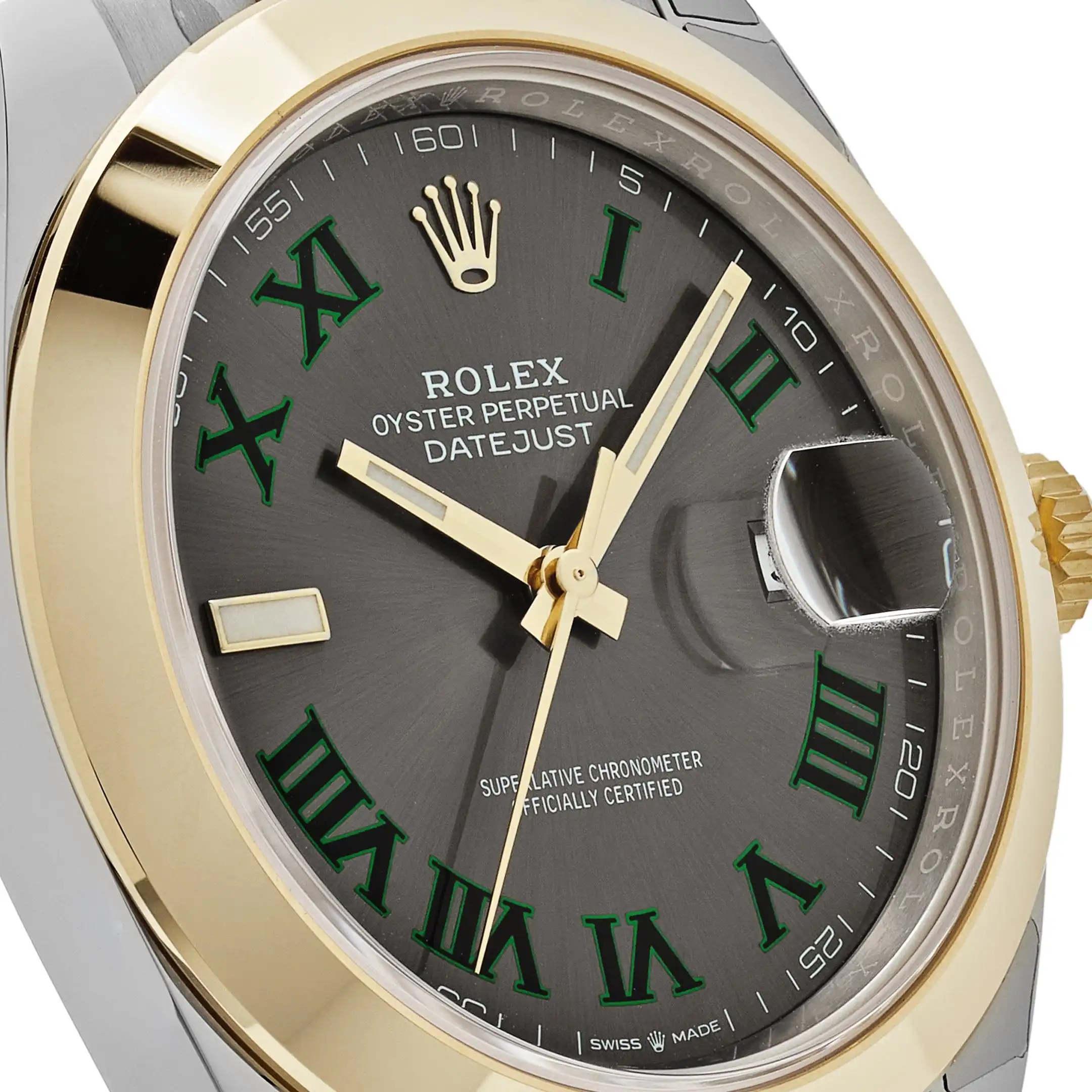 Rolex Datejust Replica 126303 ‘Wimbledon’ Yellow Gold Stainless Steel Slate Dial - Image 4