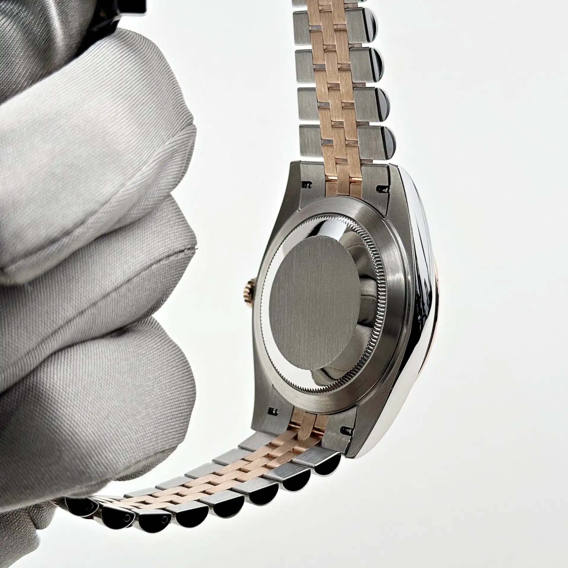 Rolex Datejust Replica 126331 Rose Gold Stainless Steel Sundust Dial Jubilee - Image 9