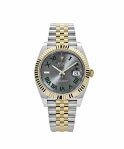 Rolex Datejust Replica 126333 Wimbledon Yellow Gold Stainless Steel Slate Dial Jubilee