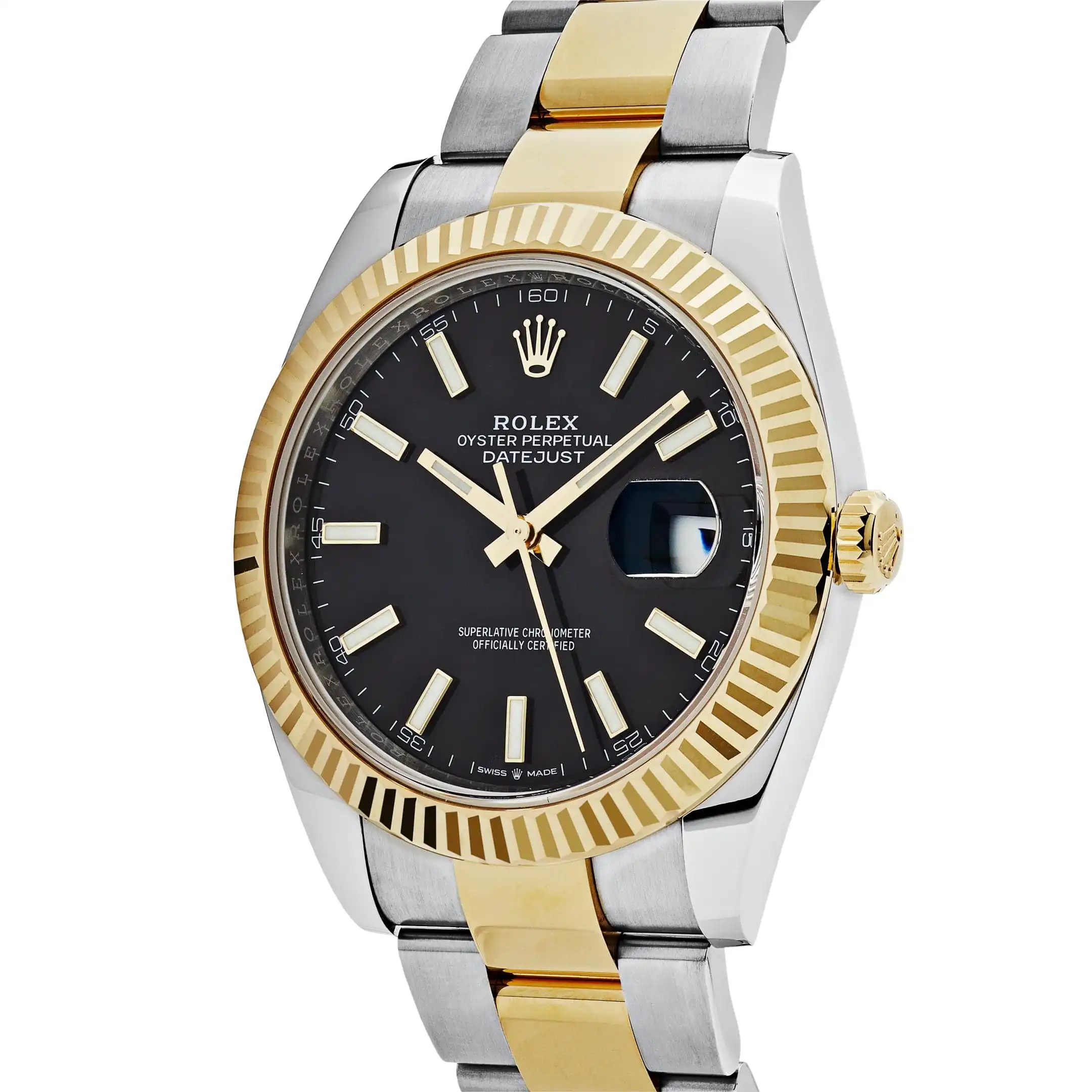Rolex Datejust Replica 126333 Yellow Gold Stainless Steel Black Dial Oyster - Image 4