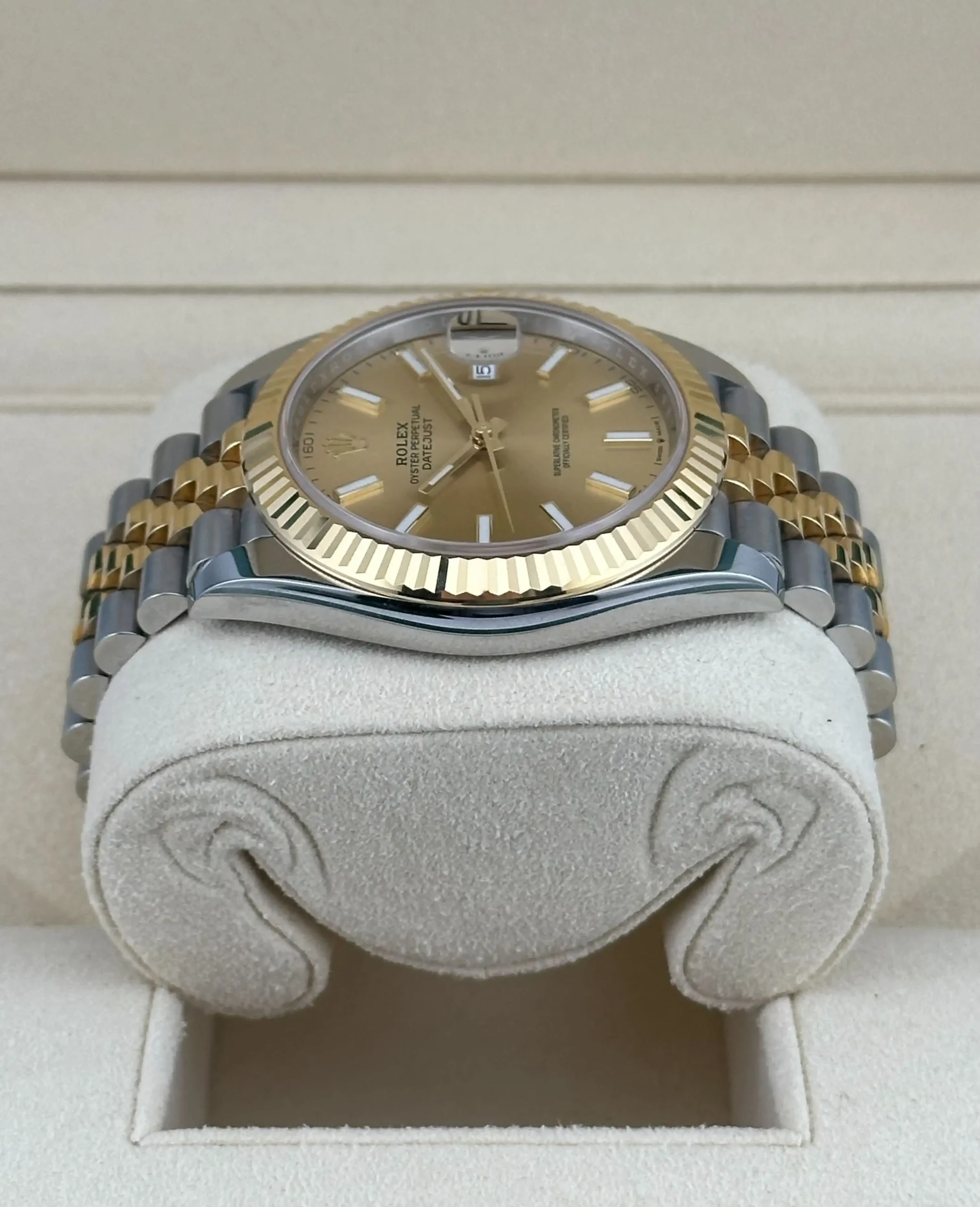 Rolex Datejust Replica 126333 Yellow Gold Stainless Steel Champagne Dial Jubilee - Image 3