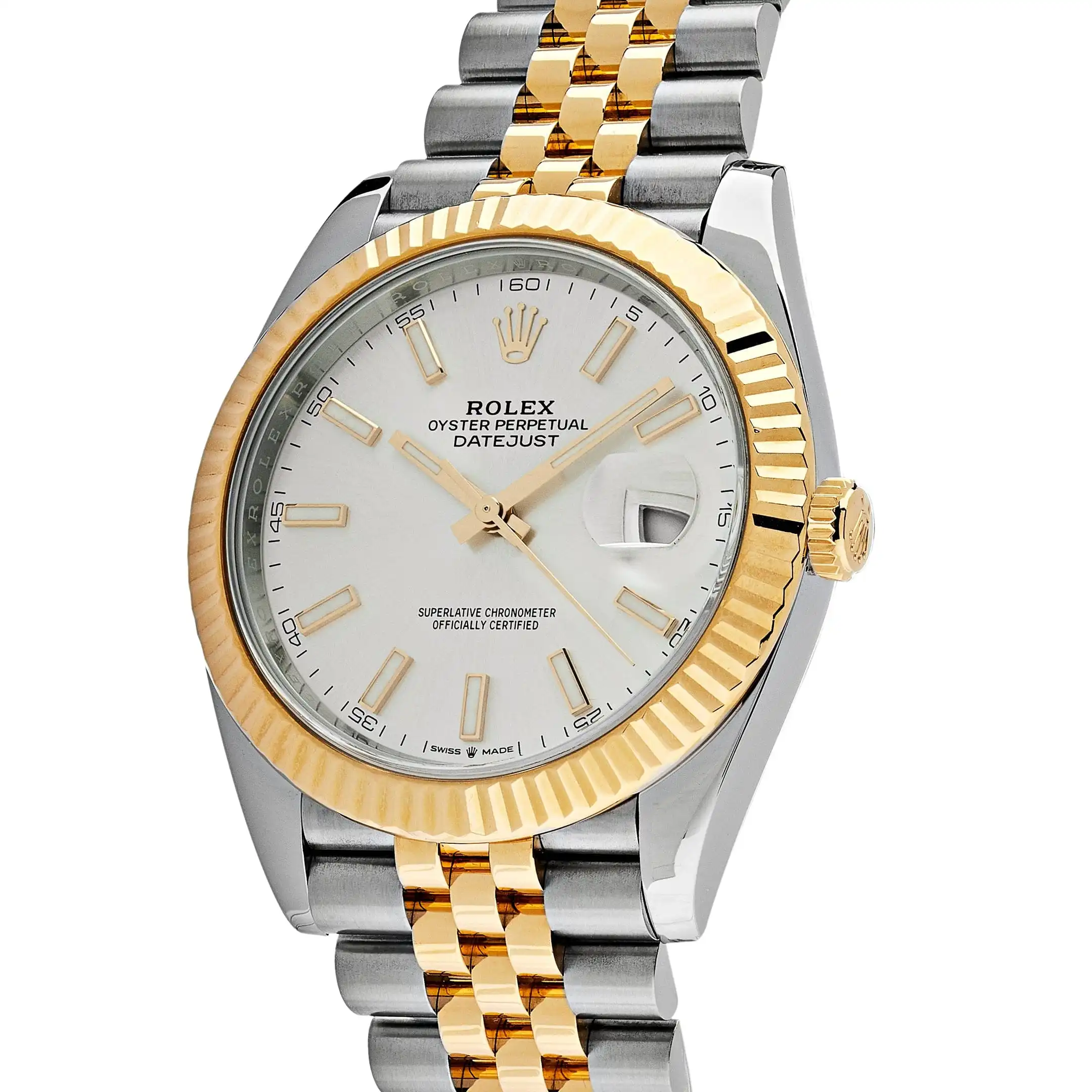 Rolex Datejust Replica 126333 Yellow Gold Stainless Steel Silver Dial - Image 2