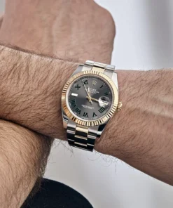 Alternative view of Rolex Datejust Replica 126333 Yellow Gold Stainless Steel Wimbledon Slate Dial Oyster