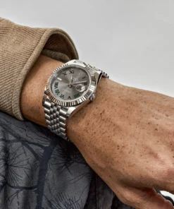 Alternative view of Rolex Datejust Replica 126334 ‘Wimbledon’ Stainless Steel Slate Dial Jubilee