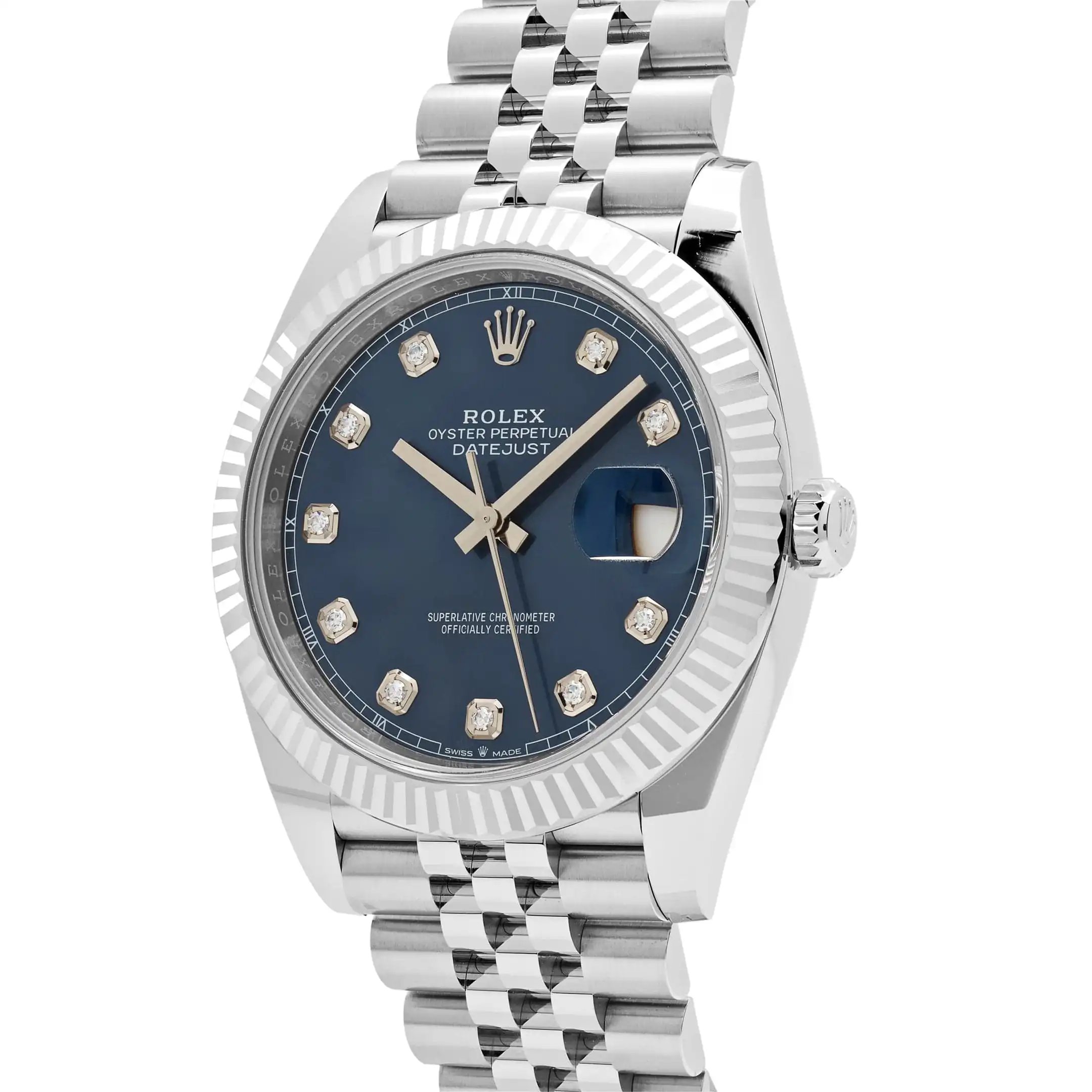Rolex Datejust Replica 126334 Stainless Steel Blue Diamond Dial Jubilee - Image 3