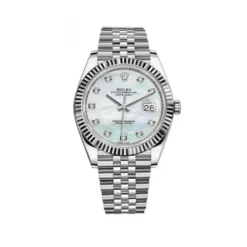Rolex Datejust Replica 126334 Stainless Steel Diamond Mother Of Pearl Dial Jub