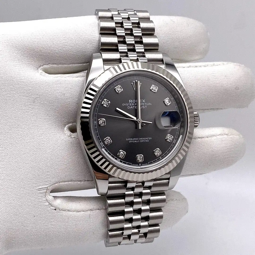 Rolex Datejust Replica 126334 Stainless Steel Slate Diamond Dial Jubilee - Image 2