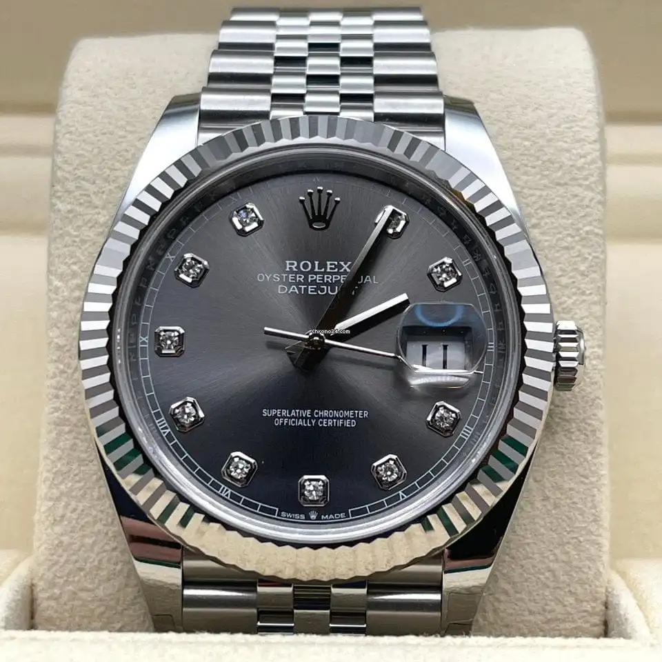 Rolex Datejust Replica 126334 Stainless Steel Slate Diamond Dial Jubilee - Image 3