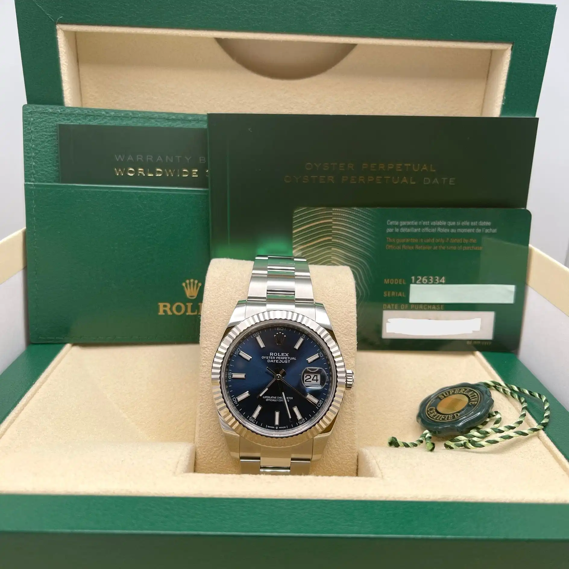 Rolex Datejust Replica 126334 Stainless Steel Blue Dial Oyster - Image 7