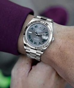 Alternative view of Rolex Datejust Replica 126334 ‘Wimbledon’ Stainless Steel Slate Dial Oyster