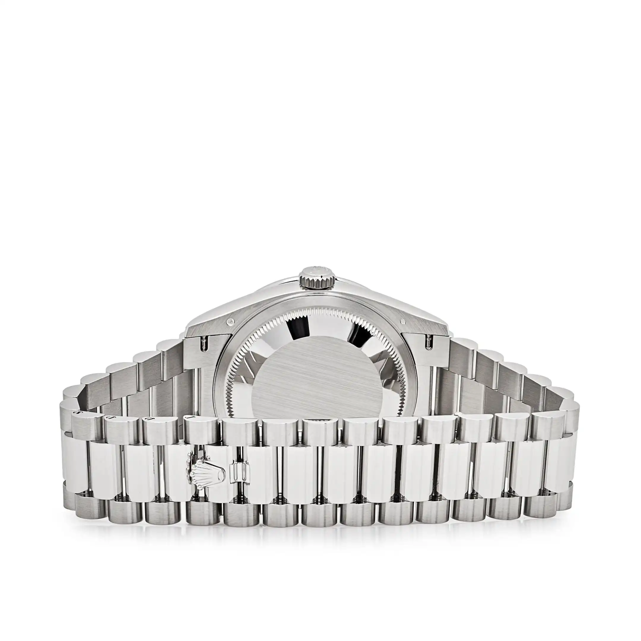 Replica Rolex Day-Date 128396TBR Platinum Ice Blue Dial Diamond Bezel - Image 6