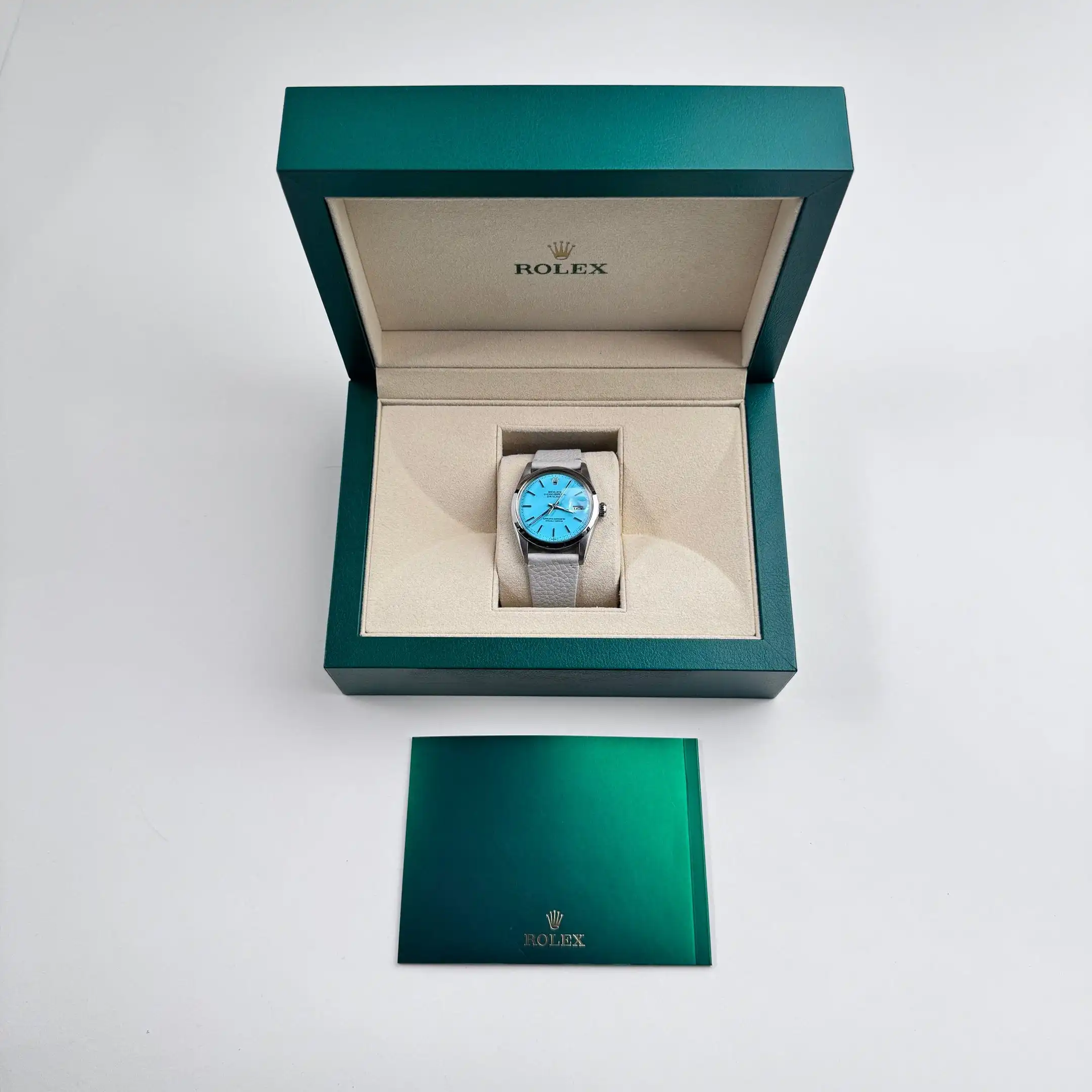 Rolex Datejust Replica 16000 Stainless Steel Aftermarket Turquoise Dial - Image 13