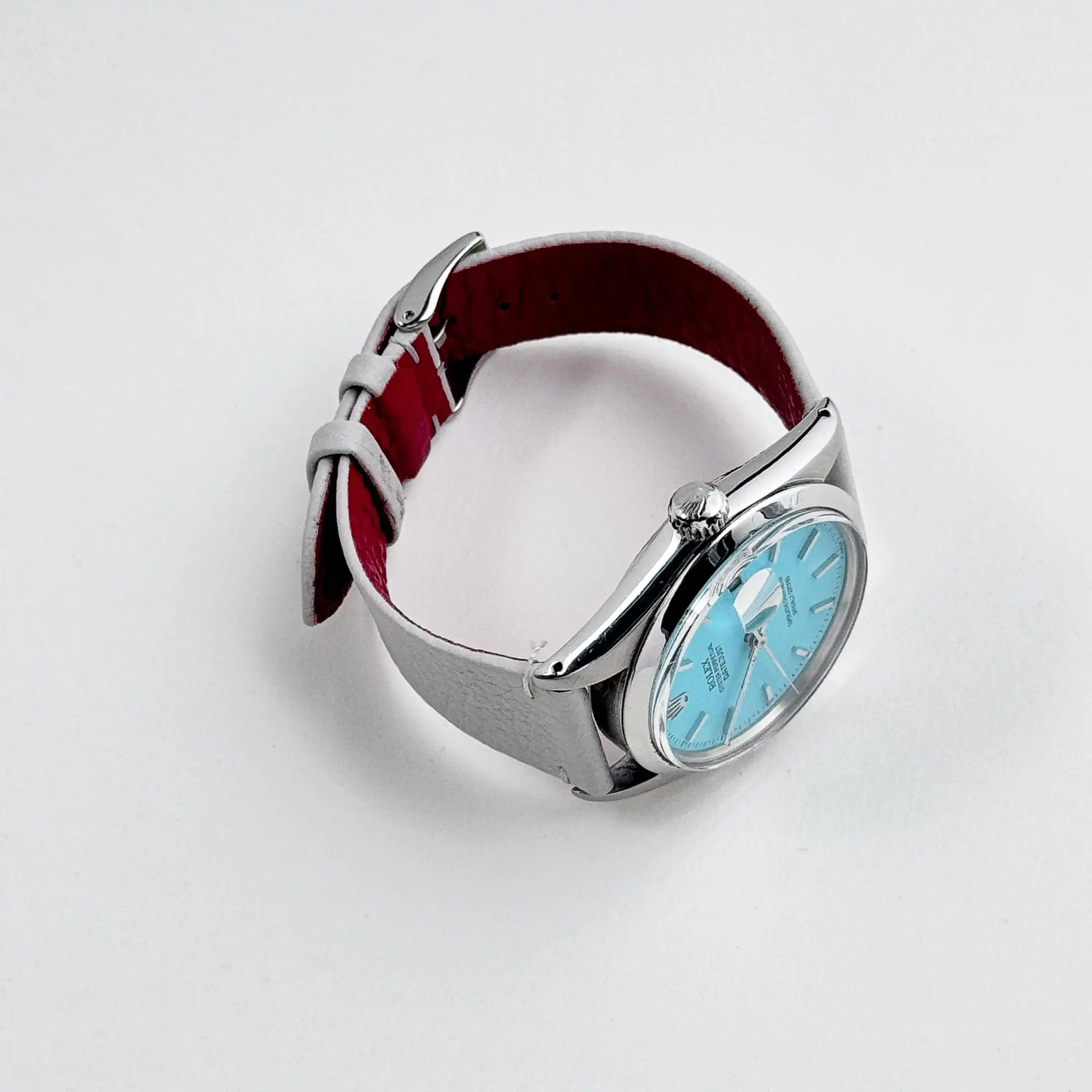 Rolex Datejust Replica 16000 Stainless Steel Aftermarket Turquoise Dial - Image 6