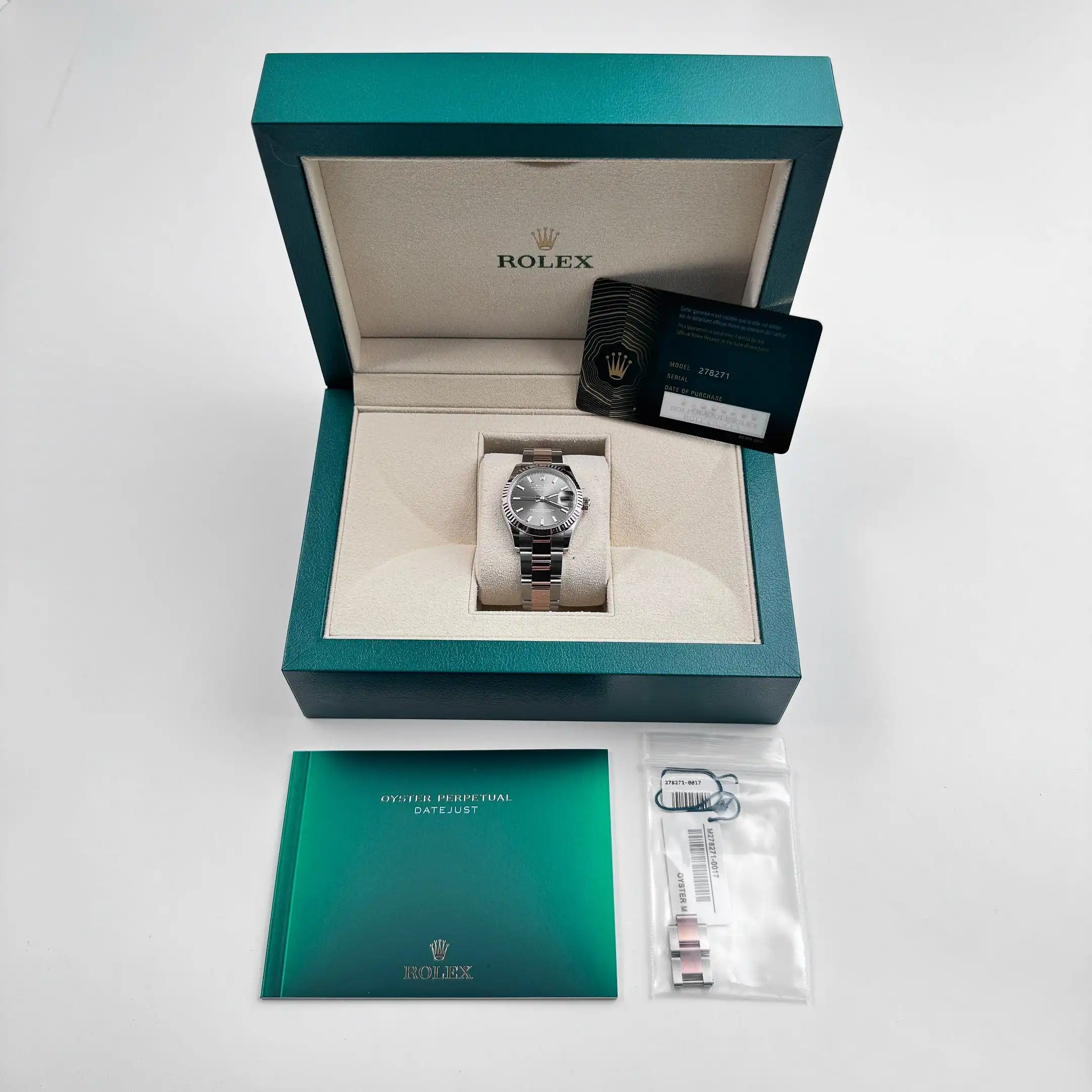Rolex Datejust Replica 278271 ‘Ladies’ Rose Gold Stainless Steel Slate Dial Oyster - Image 12