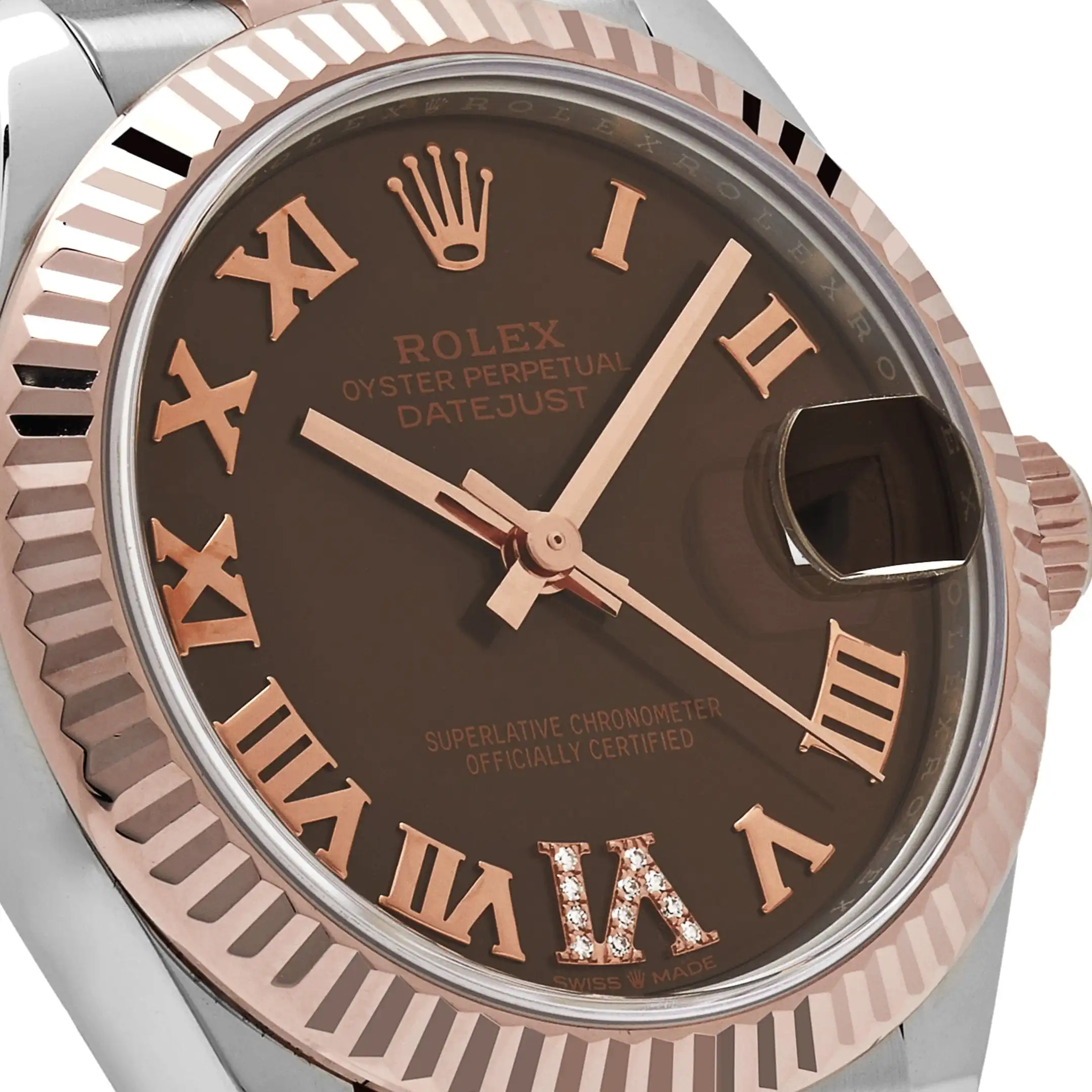 Rolex Datejust Replica 278271 ‘Ladies’ Rose Gold Stainless Steel Roman Chocolate Dial Jubilee - Image 5