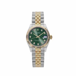 Rolex Datejust Replica 278273 ‘Ladies’ Yellow Gold Stainless Steel Green Dial
