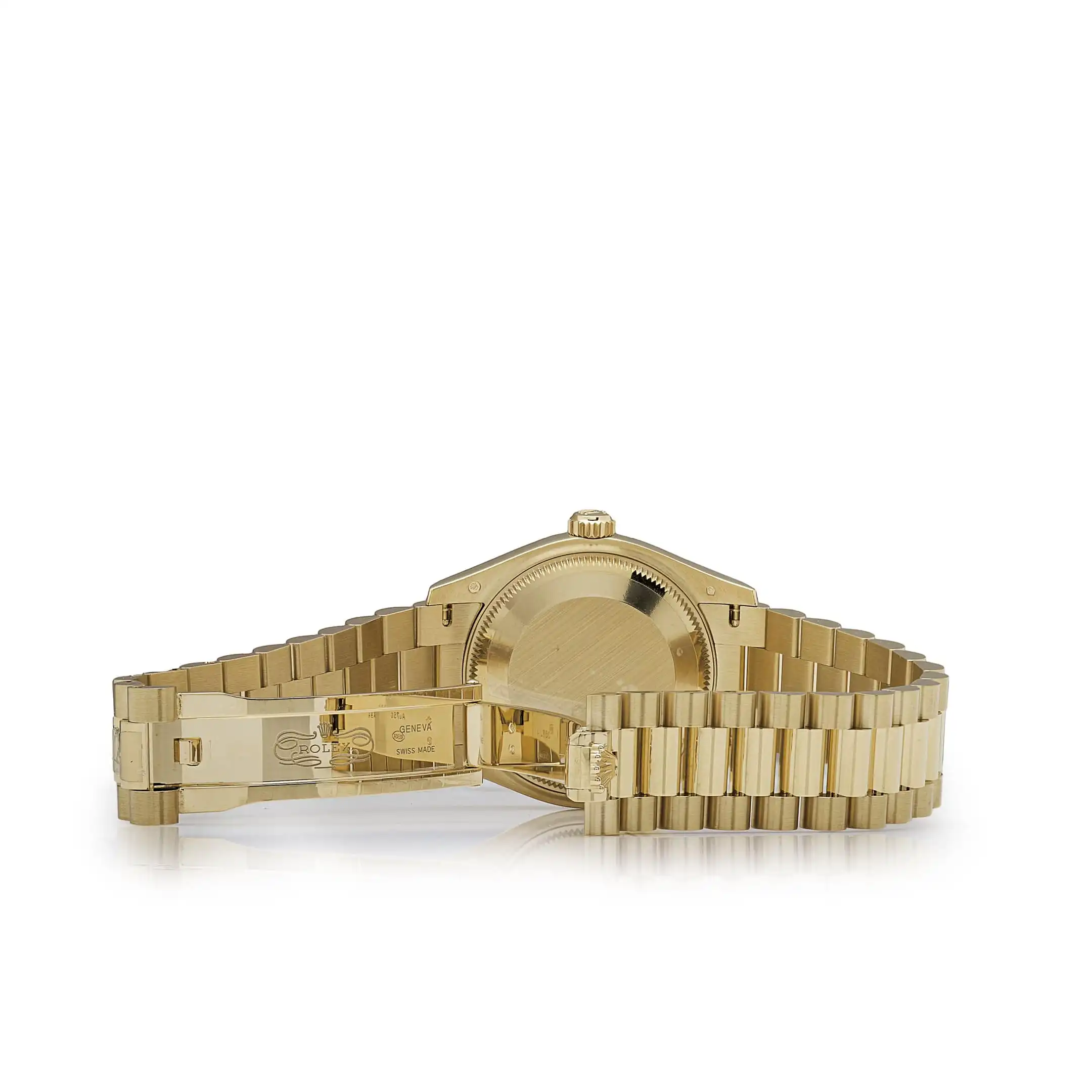 Rolex Datejust Replica 278278 ‘Ladies’ Yellow Gold Diamond Green Dial President - Image 6