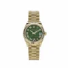 Rolex Datejust Replica 278278 ‘Ladies’ Yellow Gold Diamond Green Dial President
