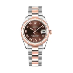 Rolex Datejust Replica 178341 Ladies Rose Gold Stainless Steel Chocolate Dia