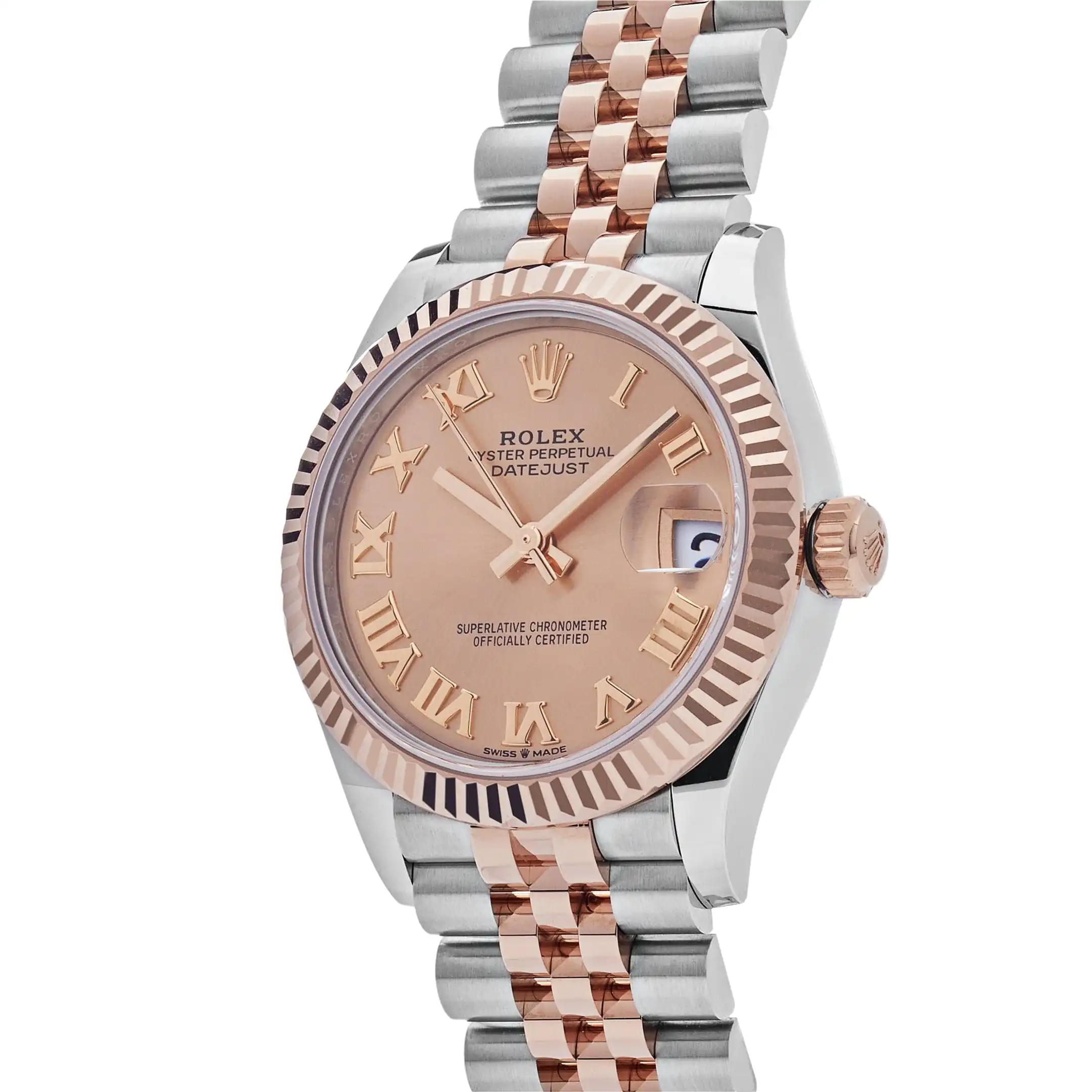 Rolex Datejust Replica 278271 ‘Ladies’ Rose Gold Stainless Steel Roman Pink Dial Jubilee - Image 3