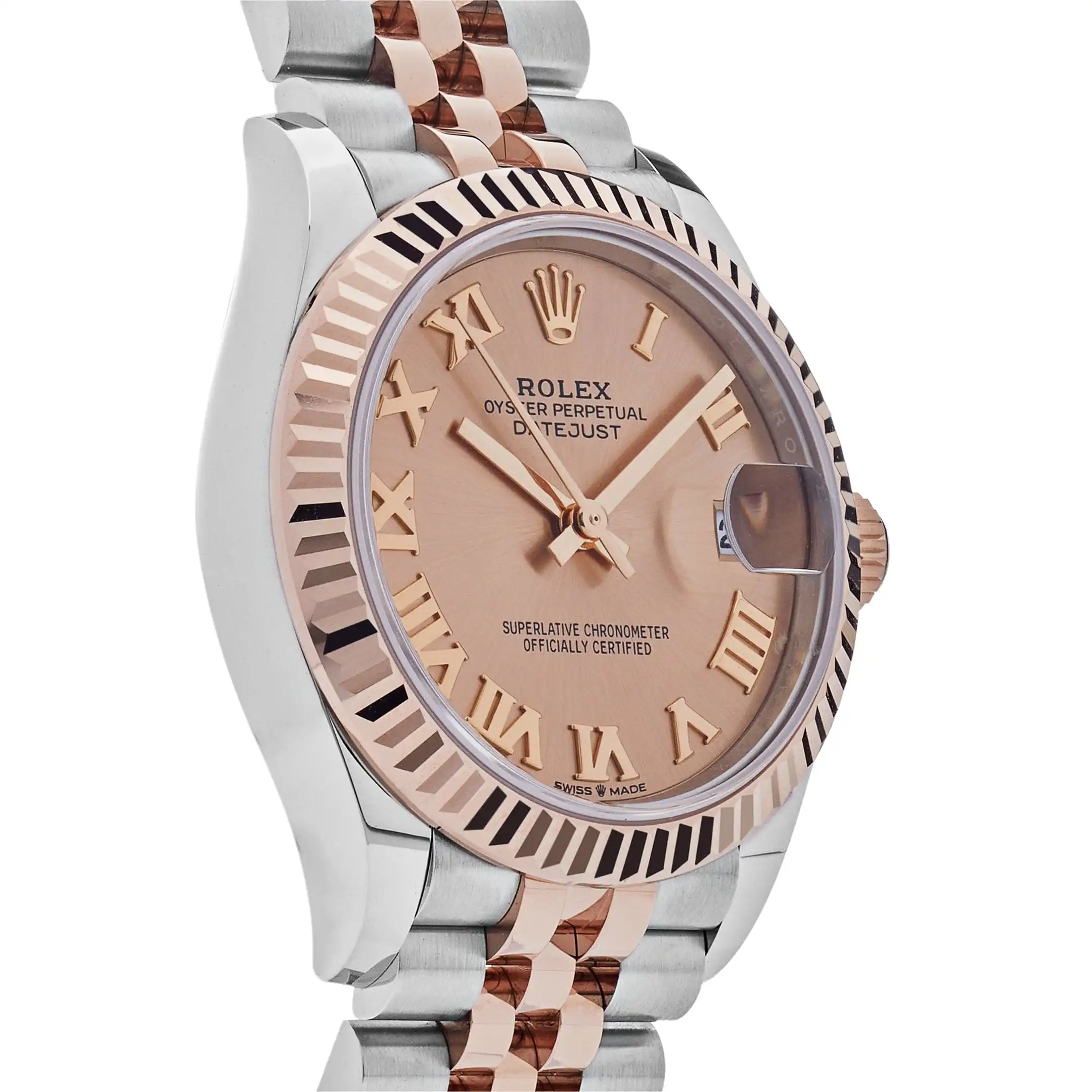 Rolex Datejust Replica 278271 ‘Ladies’ Rose Gold Stainless Steel Roman Pink Dial Jubilee - Image 4