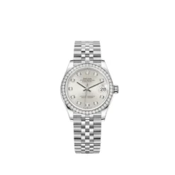 Rolex Datejust Replica 278384RBR Ladies White Gold Stainless Steel Silver Di