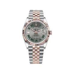 Rolex Datejust Replica 126231 Wimbledon Stainless Steel Rose Gold Slate Dial