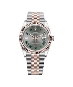 Rolex Datejust Replica 126231 Wimbledon Stainless Steel Rose Gold Slate Dial