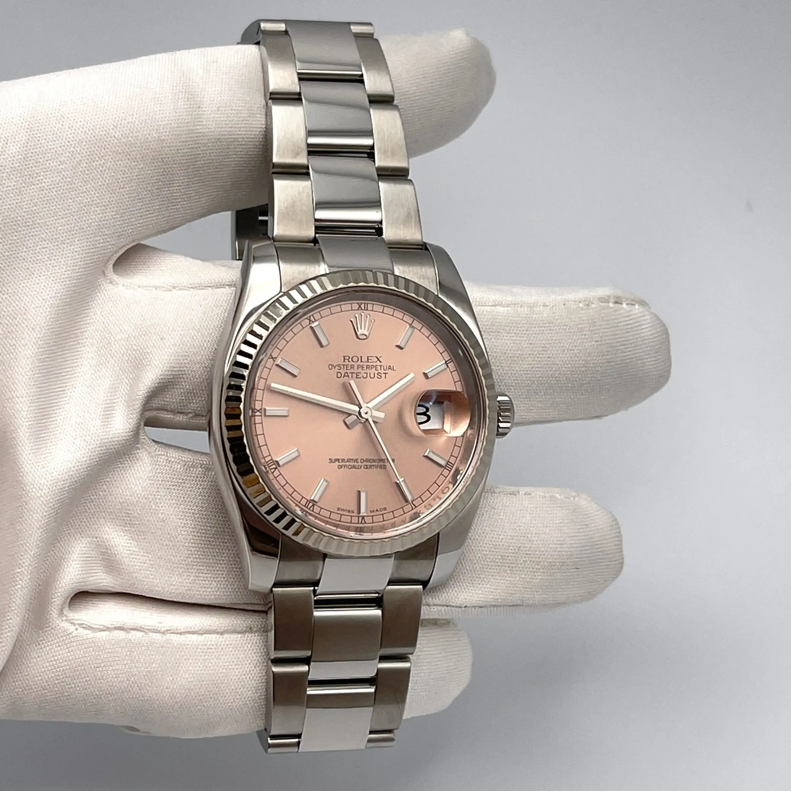 Rolex Datejust Replica 116234 Stainless Steel Pink Dial Oyster - Image 2
