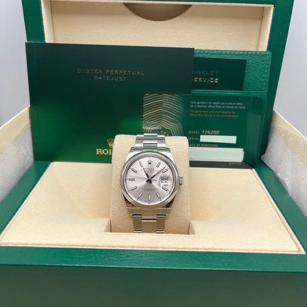 Rolex Datejust Replica 126200 Stainless Steel Silver Dial Oyster - Image 2
