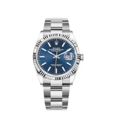 Rolex Datejust Replica 126234 White Gold Stainless Steel Blue Dial Oyster