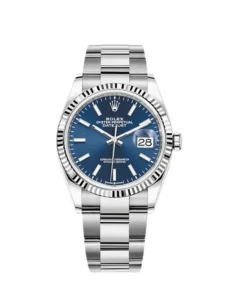 Rolex Datejust Replica 126234 White Gold Stainless Steel Blue Dial Oyster