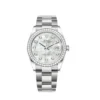 Rolex Datejust Replica 126284RBR Stainless Steel White Gold Mother of Pearl Di