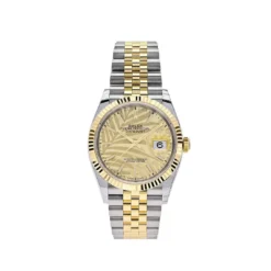 Rolex Datejust Replica 126233 Stainless Steel Yellow Gold Palm Motif Dial Jubilee