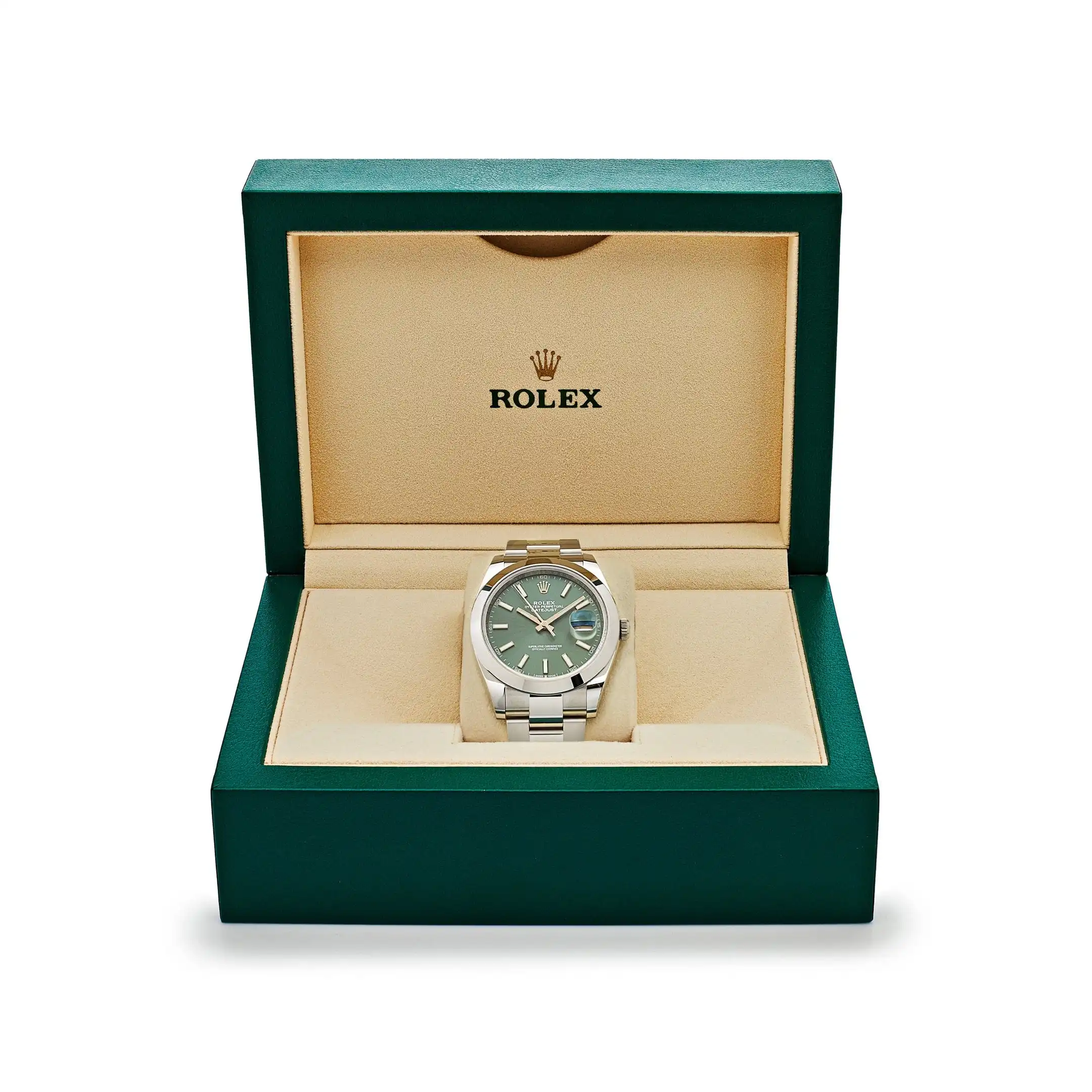 Rolex Datejust Replica 126300 Stainless Steel Green Dial Oyster - Image 12