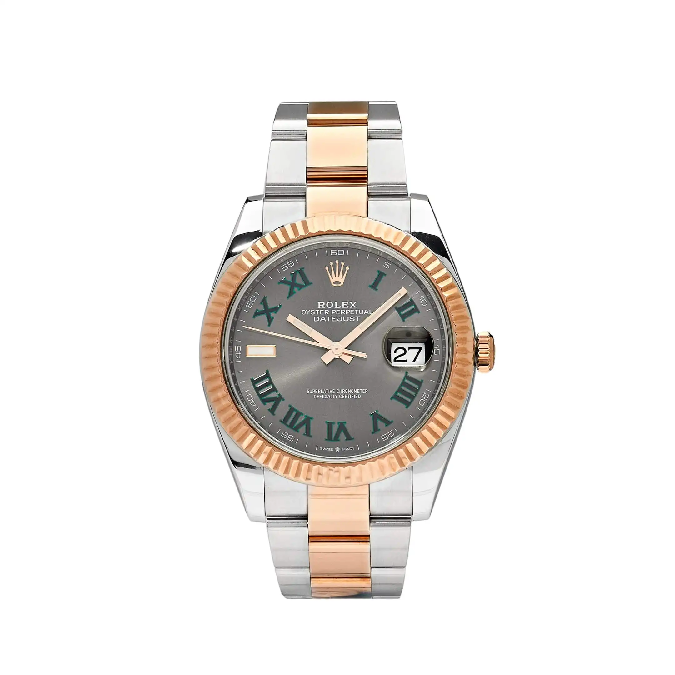Rolex Datejust Replica 126331 ‘Wimbledon’ Rose Gold Stainless Steel