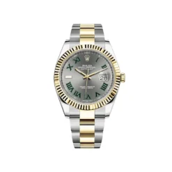 Rolex Datejust Replica 126333 Yellow Gold Stainless Steel Slate/Green Roman Di