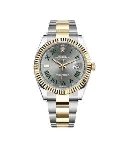 Rolex Datejust Replica 126333 Yellow Gold Stainless Steel Slate/Green Roman Di