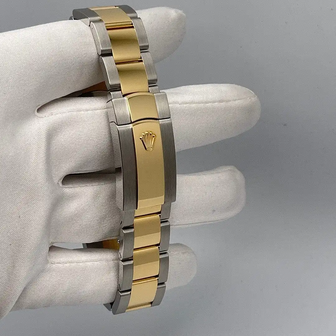 Rolex Datejust Replica 126333 Yellow Gold Stainless Steel Slate/Green Roman Di - Image 6