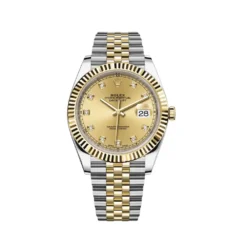 Rolex Datejust Replica 126333 Yellow Gold Stainless Steel Champagne Diamond Di