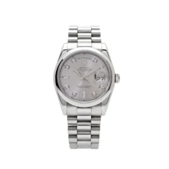 Replica Rolex Day-Date 鈦?18206 Platinum Silver Diamond Dial