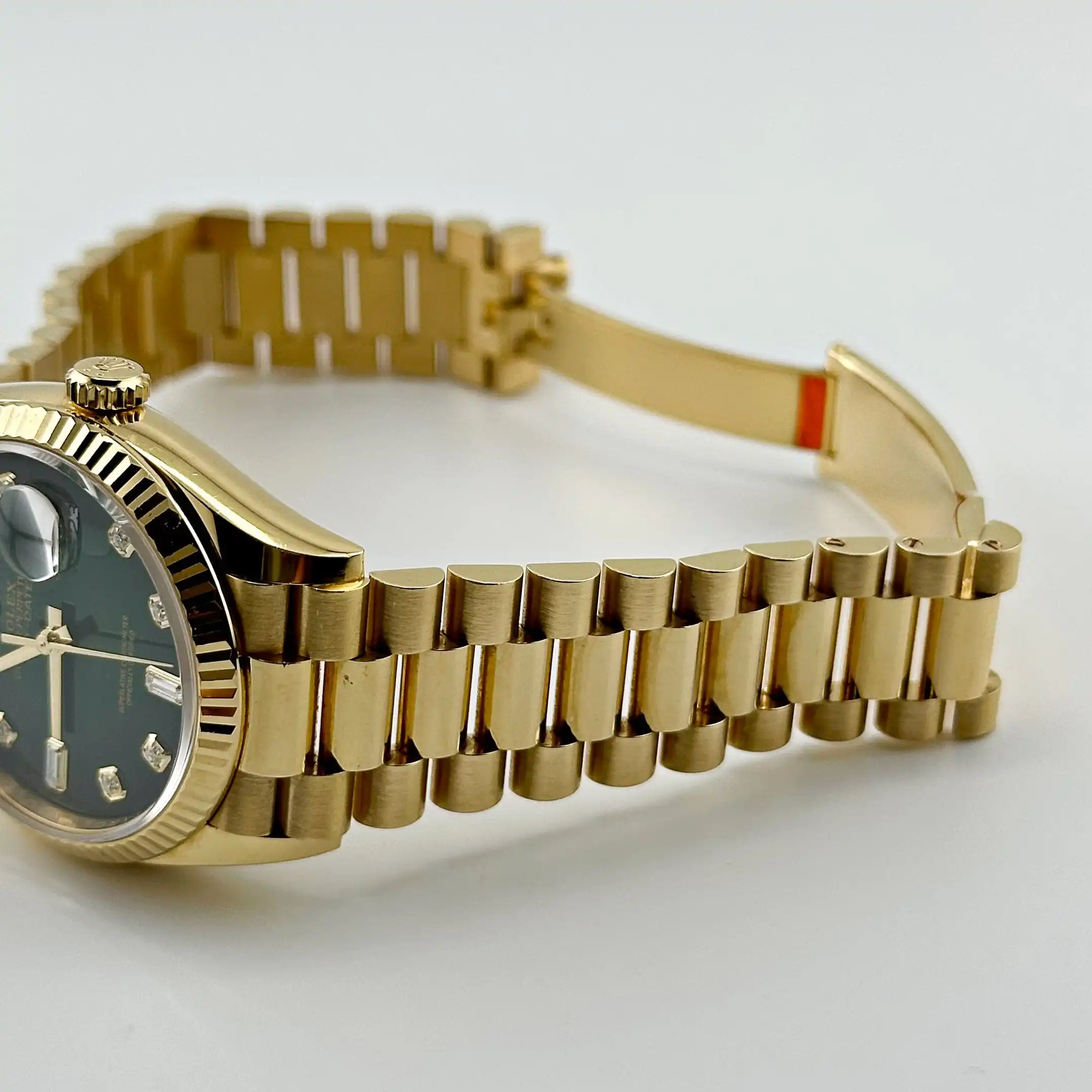 Replica Rolex Day-Date 128238 Yellow Gold Green Diamond Dial - Image 5