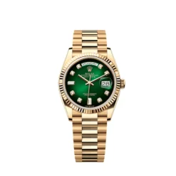 Replica Rolex Day-Date 128238 Yellow Gold Green Diamond Dial