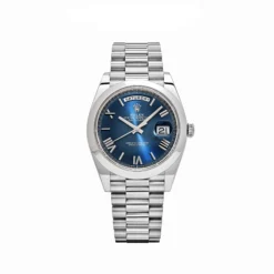 Replica Rolex Day-Date 228206 Platinum Blue Dial