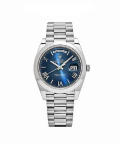 Replica Rolex Day-Date 228206 Platinum Blue Dial